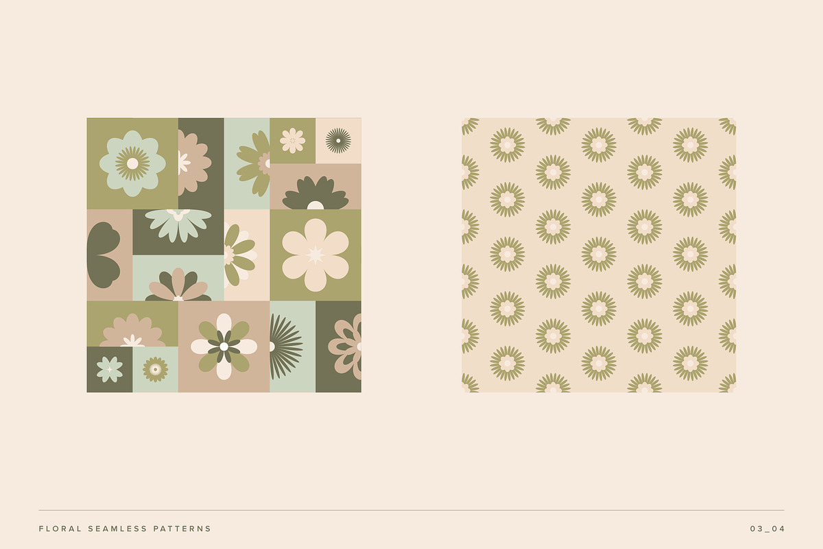 Floral Shapes & Seamless Patterns, an Object Graphic by studiocolectivo (Photo 10 of 12)