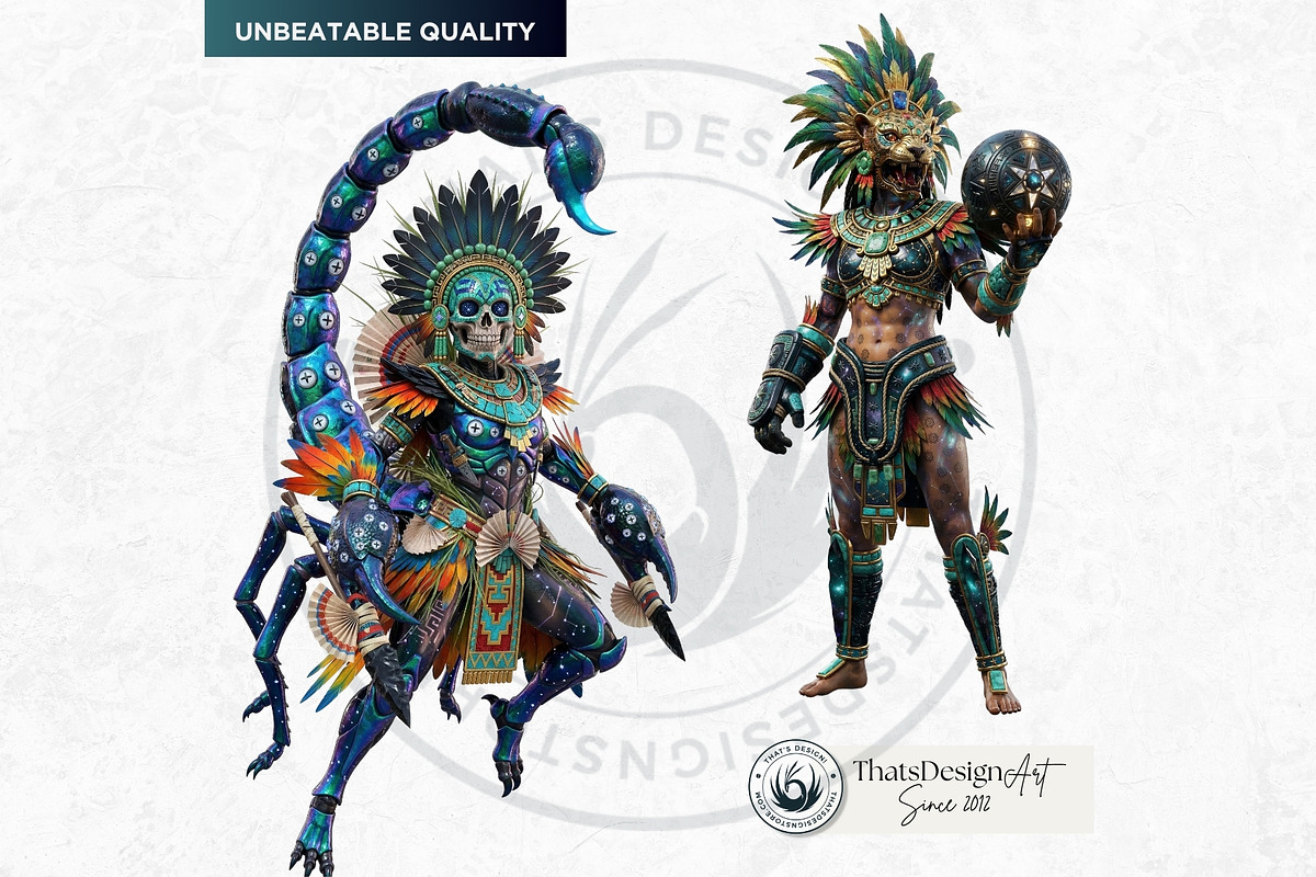 Aztec Deities Cliparts, a Person Illustration by ThatsDesignArt (Photo 14 of 15)