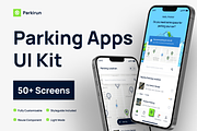 Parkirun - Parking Mobile App UI Kit, an UI Kit Template by pickolabstudio (Thumbnail 1 of 6)