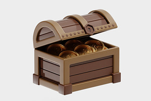 Treasure Chest Treasure box, an Object 3D Model by fahad121