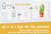 Procreate Plants & Pots Stamp Set, a Brush Add-On by PaperMoon (Thumbnail 4 of 10)