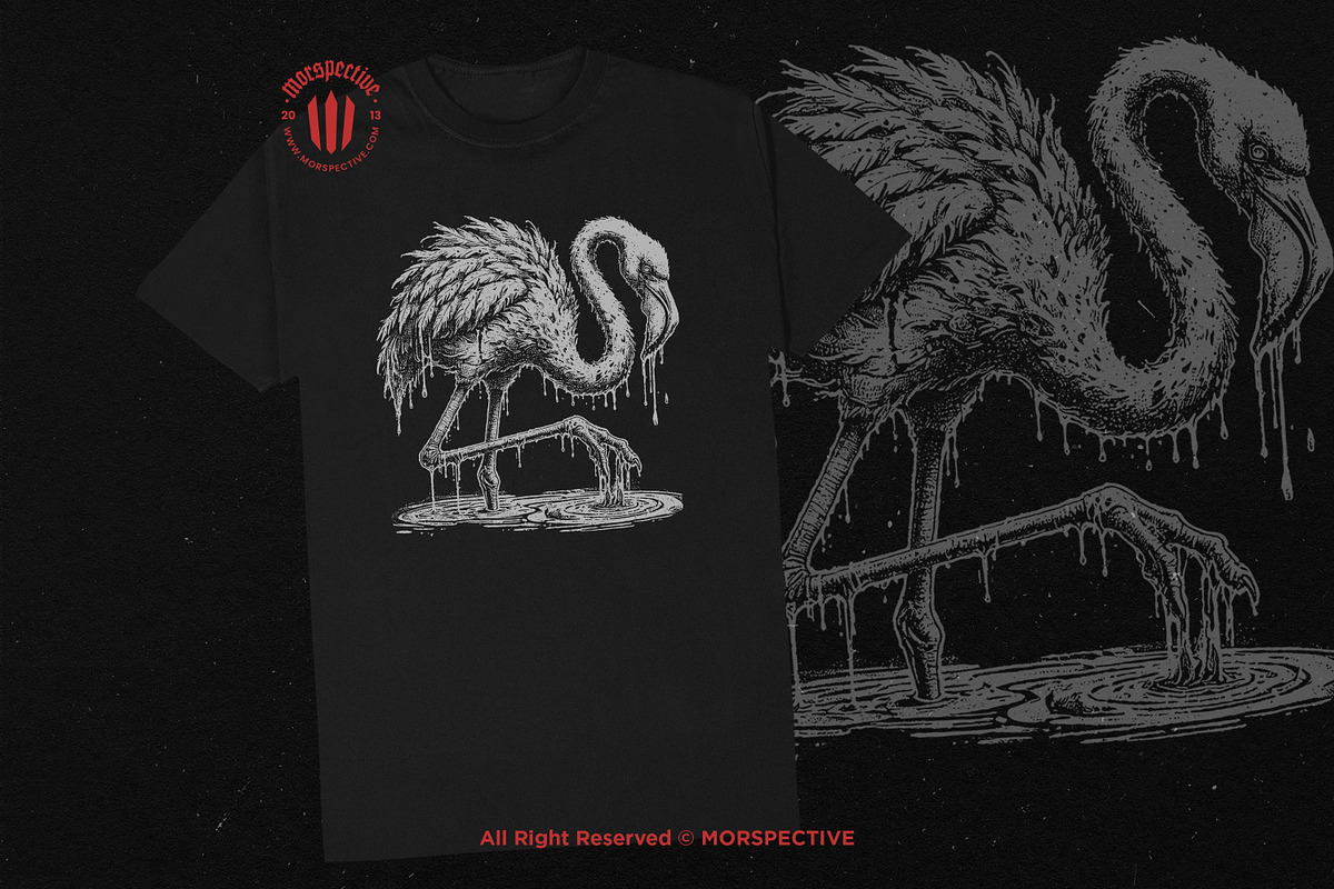 10 Bundle Dark Art Flamingo Bird, an Illustration by Morspective (Photo 2 of 7)