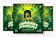 Green Friday Party Flyer Design, a Flyer Template by Shajib Shikder (Thumbnail 2 of 2)
