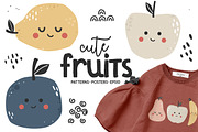 Cute Fruits - Collection for Kids, an Animal Illustration by Sumacj (Thumbnail 1 of 9)