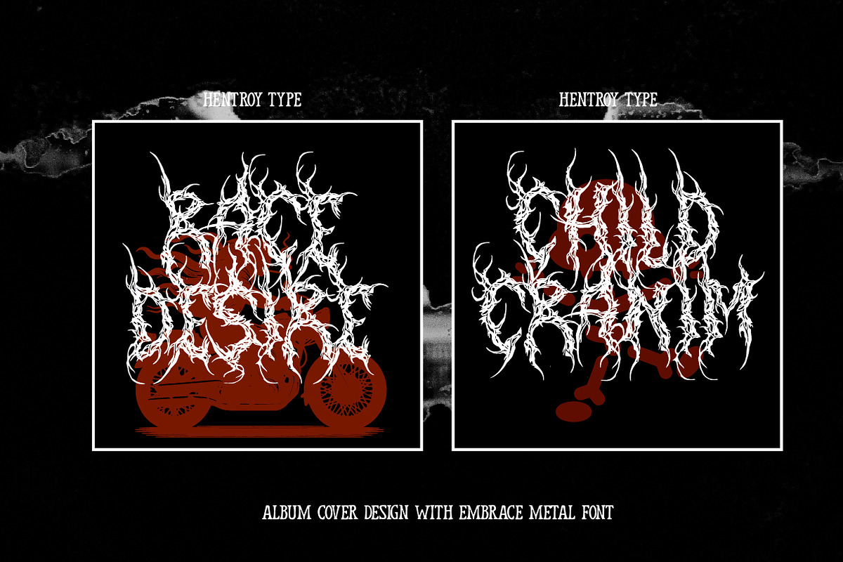Hentroy - Black Metal font, a Blackletter Font by NuType (Photo 5 of 9)