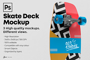 Skate Deck - Mockup, a Mockup by JAZZ STUDIO (Thumbnail 1 of 3)