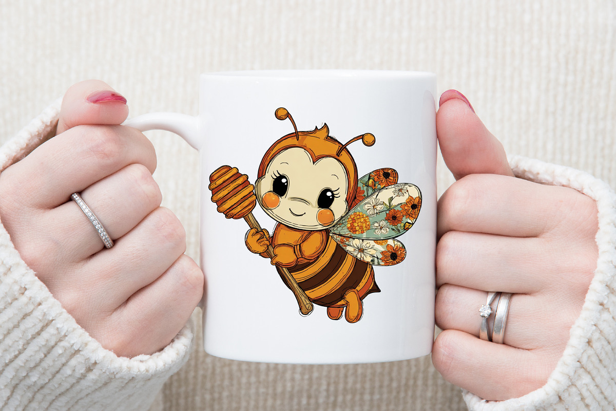 Quirky Funny Bee Clipart, an Illustration by Sublimation Artist (Photo 5 of 6)