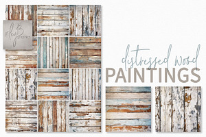 Distressed Wood Digital Paintings