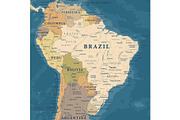 Vector World Map - Large&Detailed, a Decorative Illustration by PorcuPen Works (Thumbnail 2 of 8)