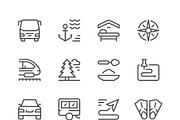 Set line icons of travel, an Outline Icon by motorama (Thumbnail 1 of 2)