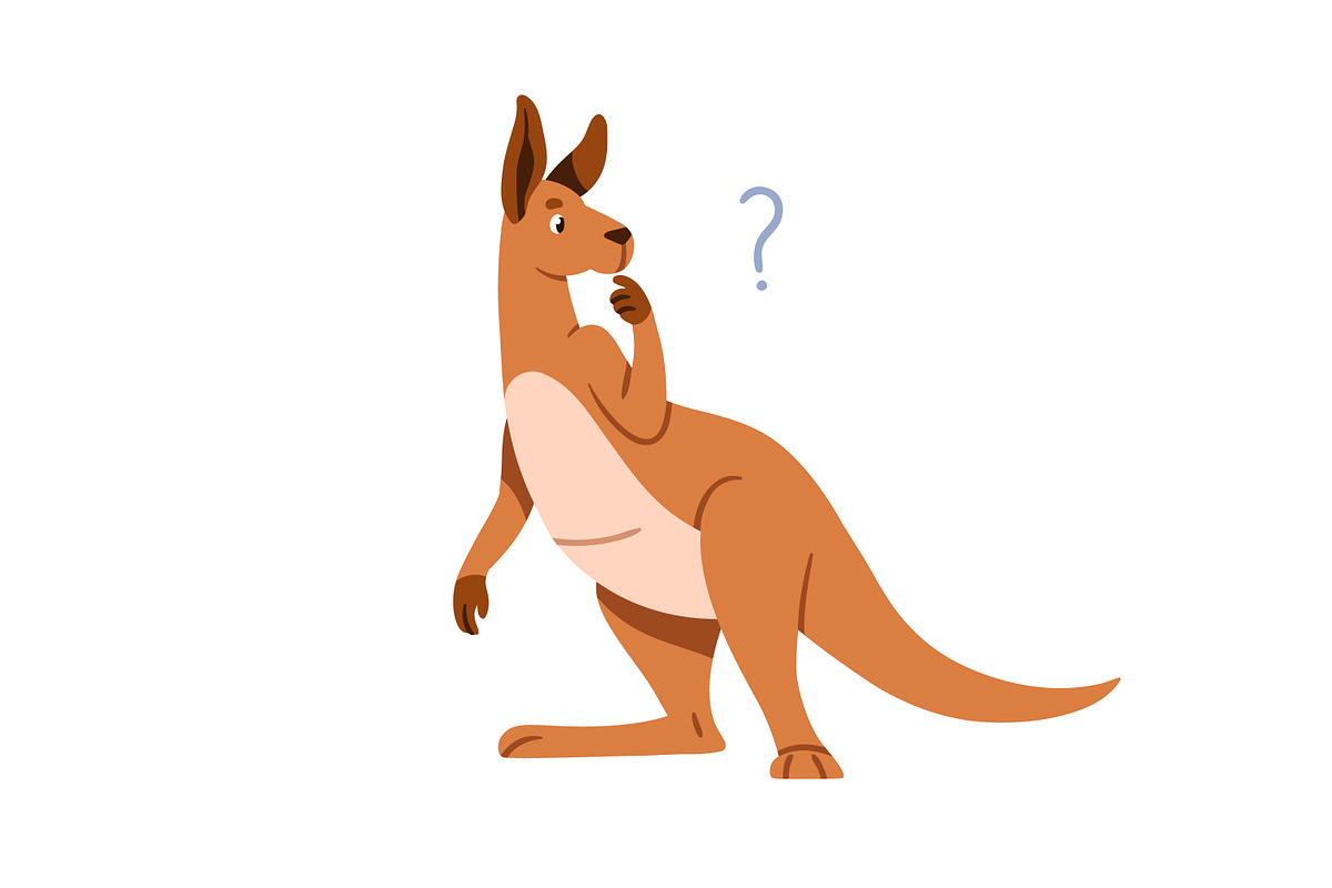 Cute happy kangaroo animals set, an Animal Illustration by Good Studio (Photo 7 of 15)