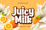 Juicy Milk - Fun Bouncy Font, a Font by Gumrega Studio (Thumbnail 1 of 7)