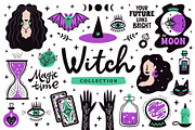 Witch graphic collection, an Illustration by piyacler (Thumbnail 1 of 5)