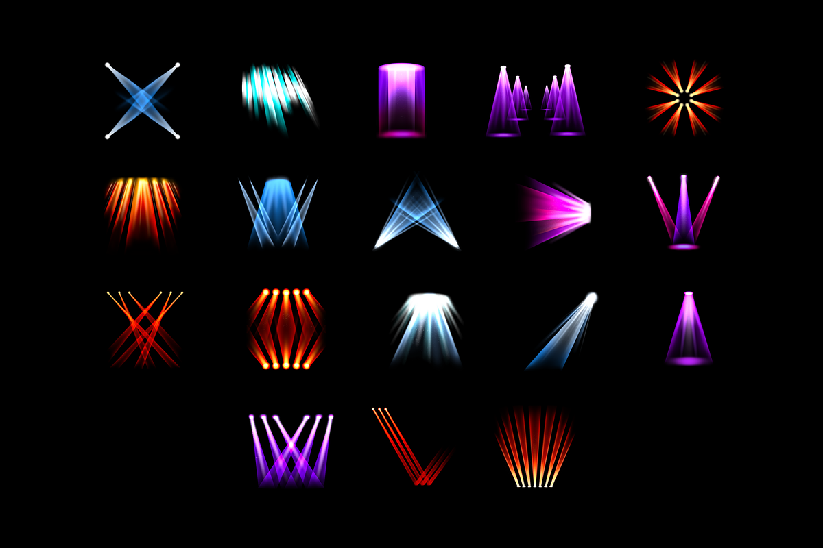 Colorful Stage Lights, an Object Graphic by Deemak Daksina (Photo 1 of 4)