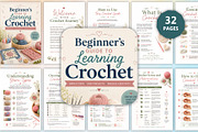 Beginner’s Guide to Learning Crochet, a Stationery Template by Designmela01 (Thumbnail 1 of 4)