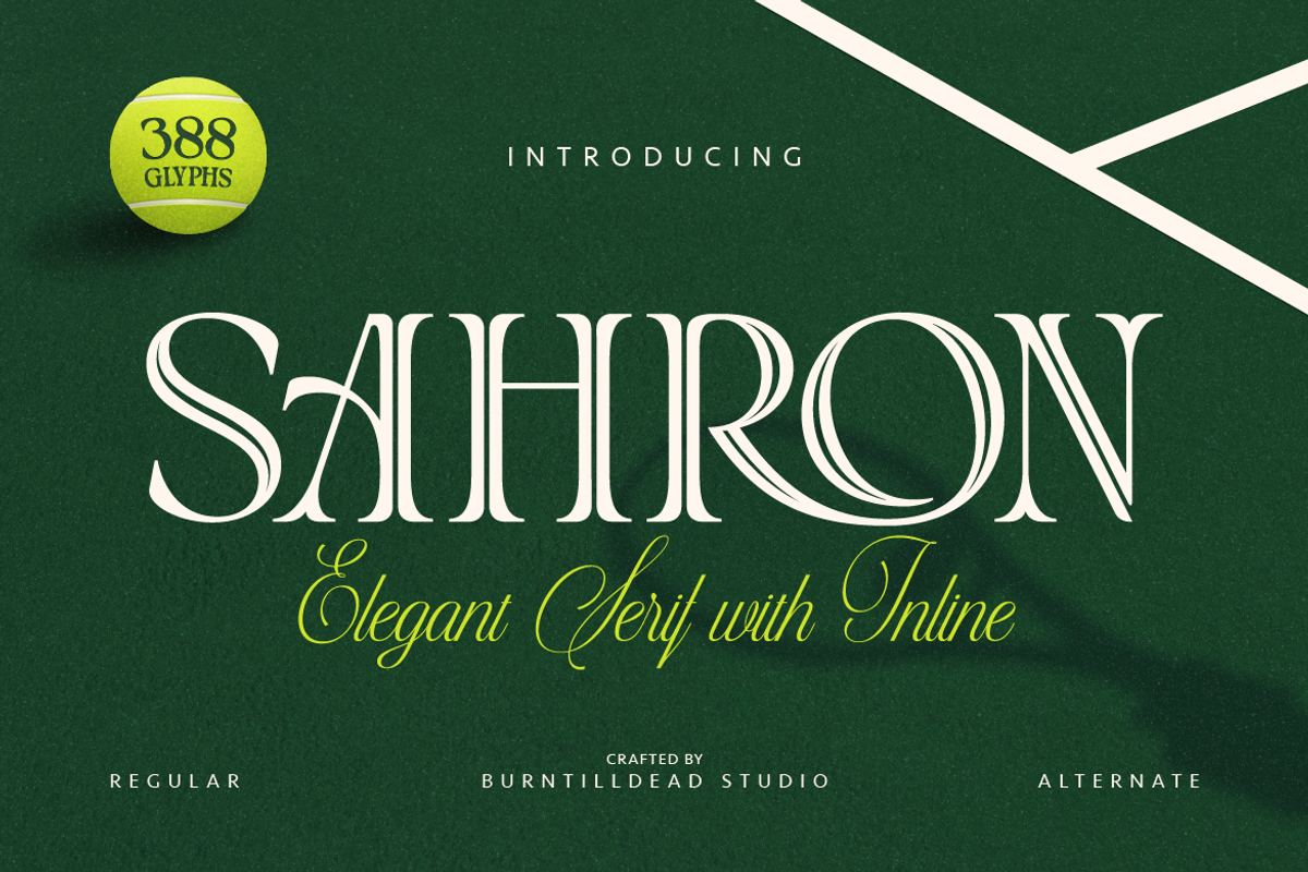 Sahron, a Serif Font by Burntilldead (Photo 1 of 10)