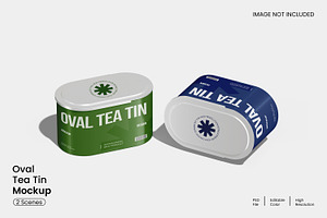 Oval Tea Tin Mockup, a Household Mockup by Unerispace