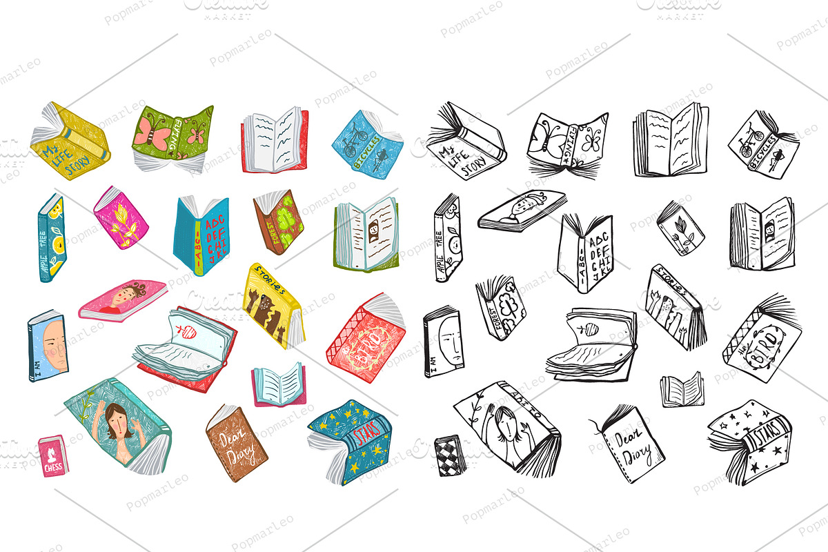 Give me a Book! HUGE Reading Bundle, an Education Illustration by Popmarleo Shop (Photo 14 of 20)