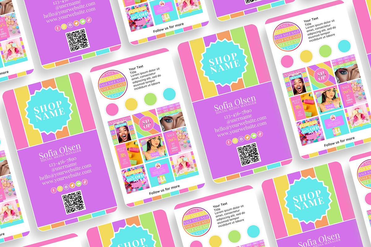 Business Card Template for Business, a Business Card Template by SunshineStudioBoutique (Photo 5 of 10)