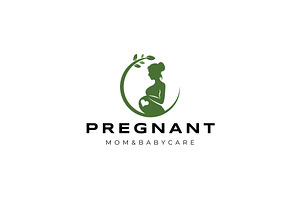 Pregnant icon template illustration
