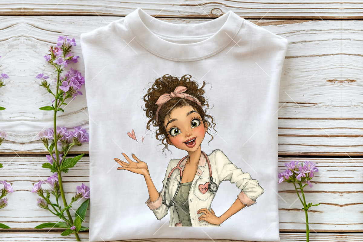 Whimsical Nurse PNG Clipart, an Illustration by OK Design (Photo 6 of 6)