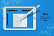 Procreate Paper & Canvas Brushes, a Brush Add-On by Vectorheroes (Thumbnail 5 of 10)