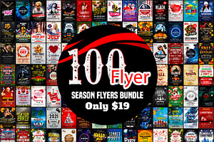 100-Party Flyers Bundle, a Flyer Template by AfzaalGraphics