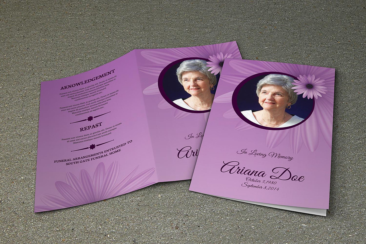Funeral Program Template-V264, a Brochure Template by Template Shop (Photo 1 of 4)