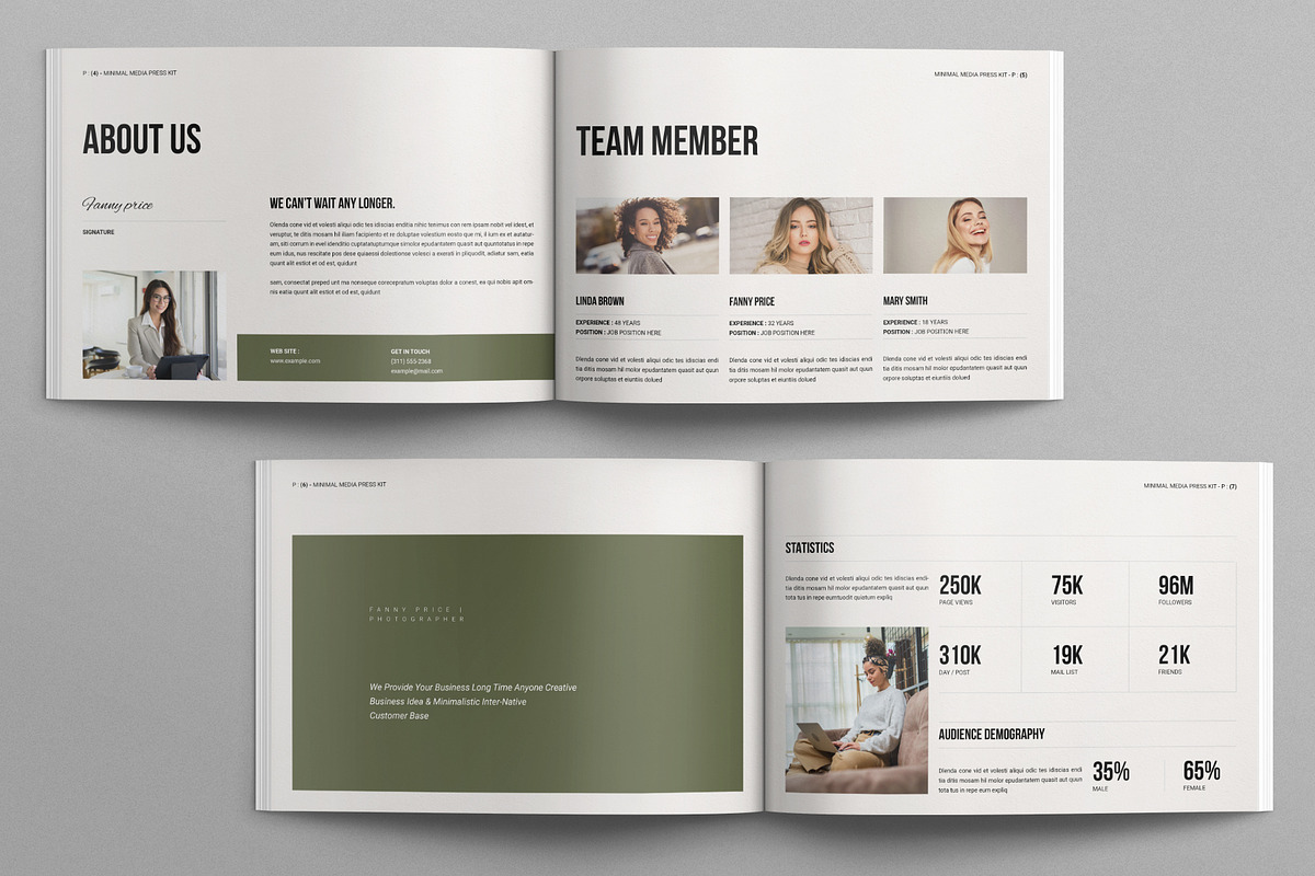 Media Press Kit Template Landscape, a Brochure Template by E-Type (Photo 3 of 7)