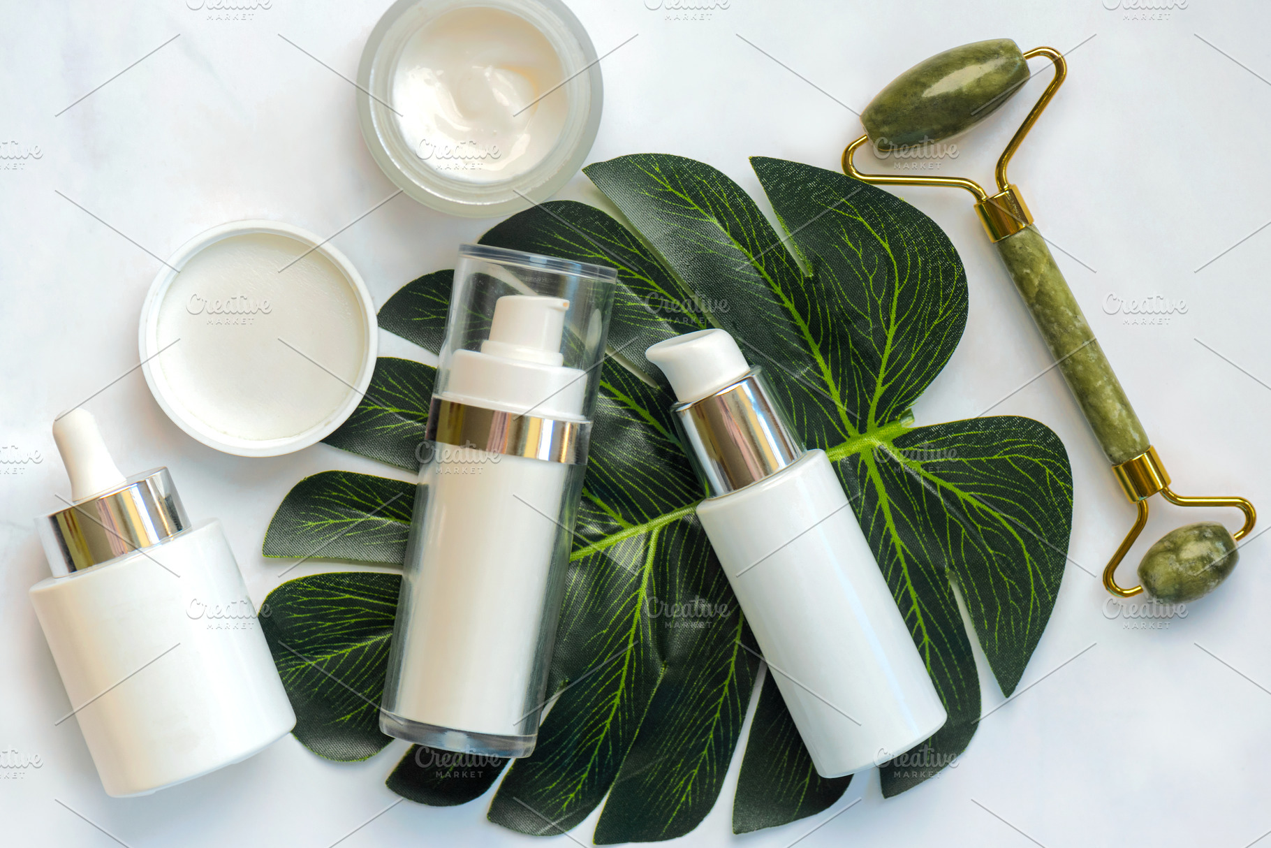 Set of cosmetics and jade massanger, a Beauty & Fashion Photo by esthermm