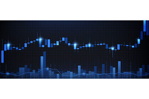 Stock market chart with blue, a Finance Illustration by art PVP - market