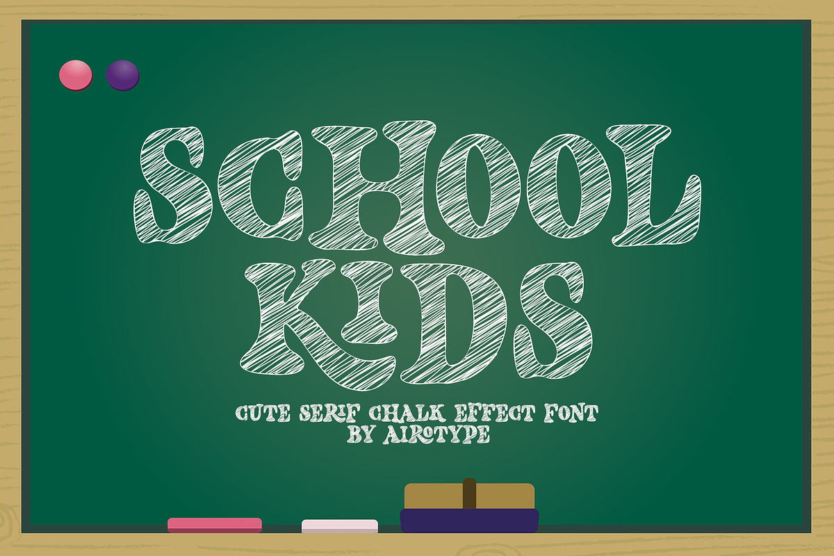 School Kids - Cute Chalk Font, a Serif Font by Airotype (Photo 1 of 9)