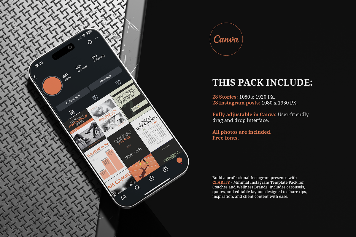 Coaches Instagram Pack | Canva preview 4