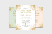 Gold glitter invitation templates, an Invitation Template by annago (Thumbnail 1 of 3)