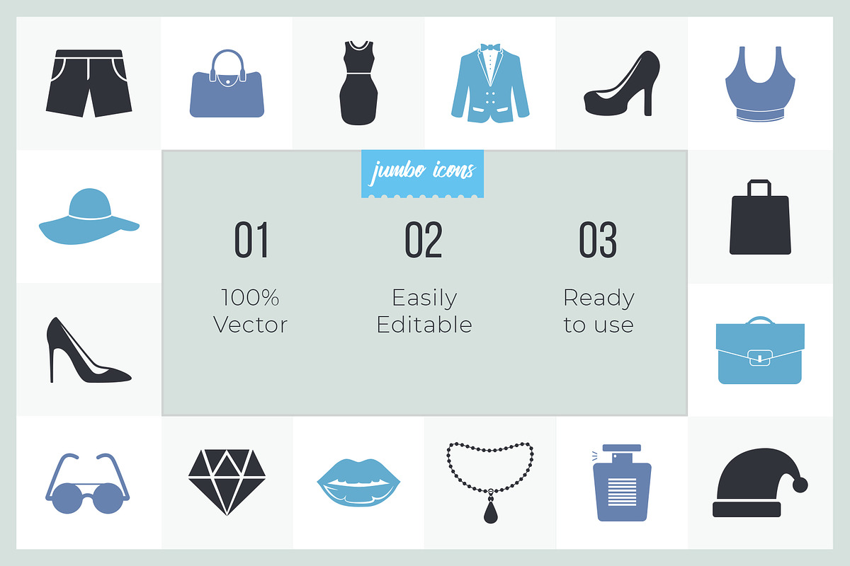 Fashion Glyph Icons V2, a Solid Icon by Jumbo Icons (Photo 2 of 6)