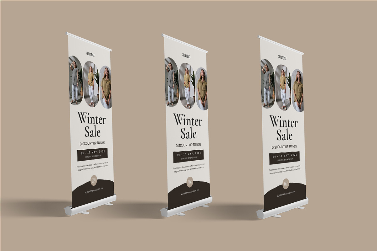 Aurea - Roll Up Banner, a Print Template by Fannan Studio (Photo 2 of 3)