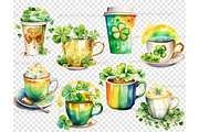 St.Patrick’s Day Coffee PNG, a Seasonal Illustration by GlamArtZhanna (Thumbnail 5 of 6)