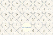 Sweet Pea Lattice Floral- Blue Green, a Graphic by Mieken Petra Designs (Thumbnail 1 of 2)