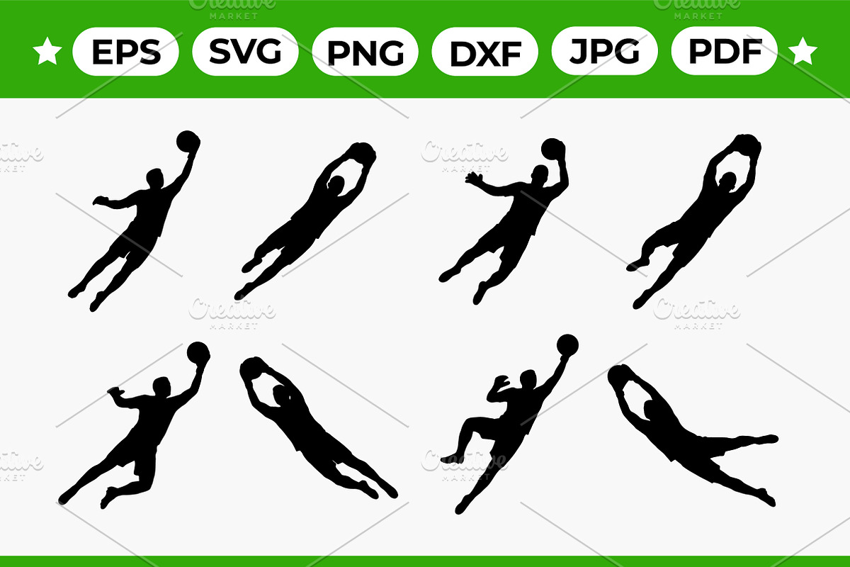 Soccer Goalkeeper Silhouette Vector, an Object Graphic by Artonix (Photo 1 of 3)
