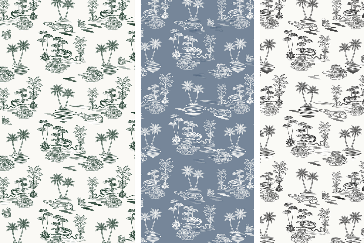 Swamp Toile de Jouy Pattern, a Pattern Graphic by Hughes Studio (Photo 8 of 8)