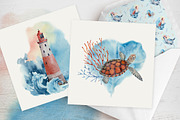 DEEP OCEAN Watercolor set, an Illustration by Lemaris (Thumbnail 7 of 8)