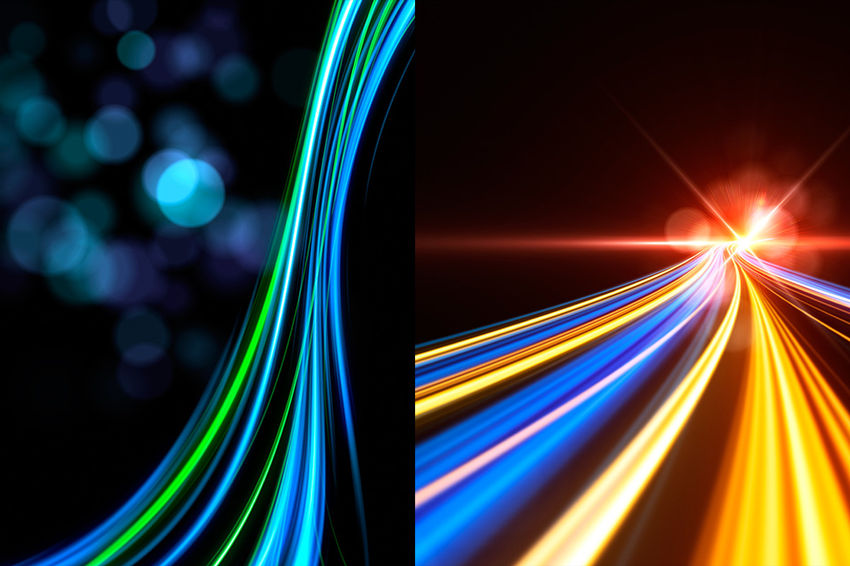 Glowing lines on dark background preview 4