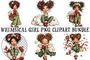 Whimsical Girl PNG Clipart Bundle, a Seasonal Illustration by OK Design (Thumbnail 2 of 6)