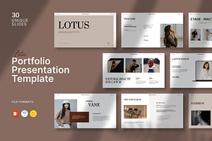 Lotus Minimal Presentation Template, a Presentation Template by slidestock55