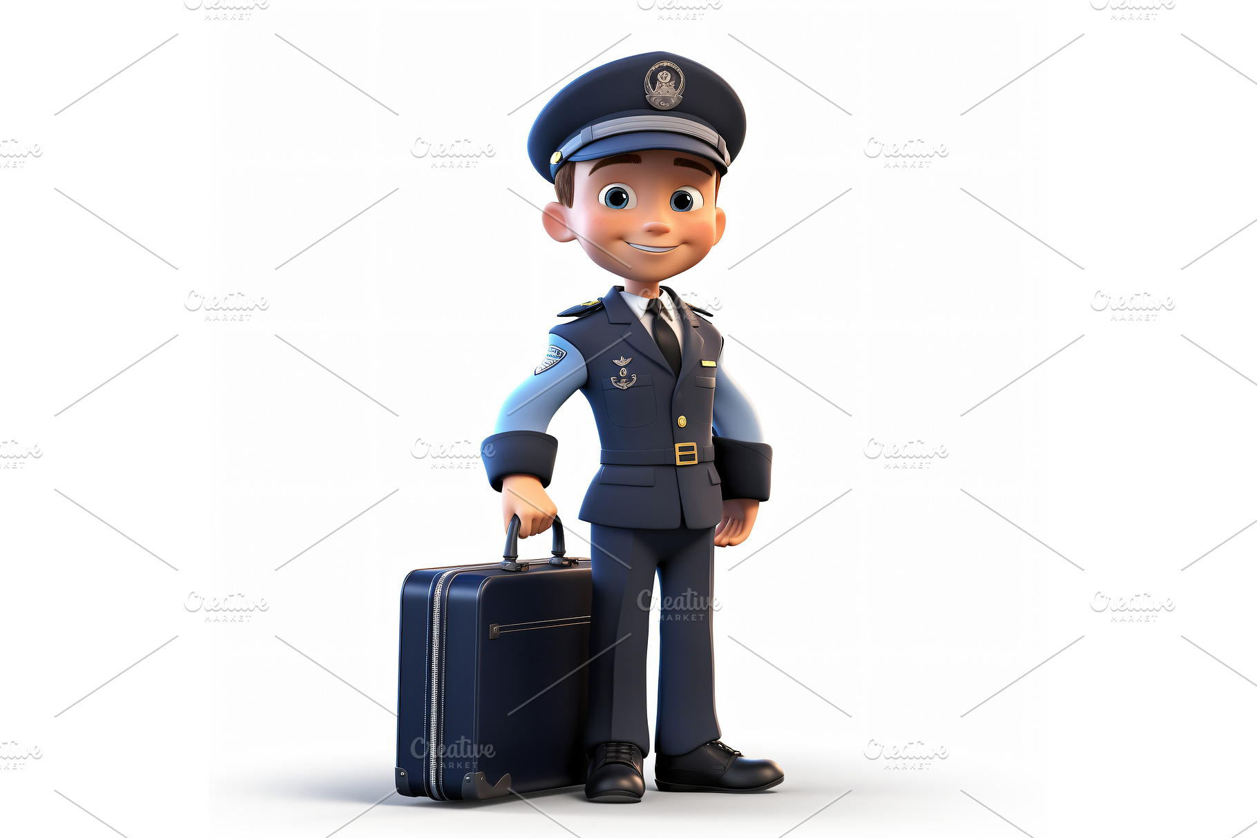 3D Pixar Character Boy Pilot, a Person Photo by shahsoft