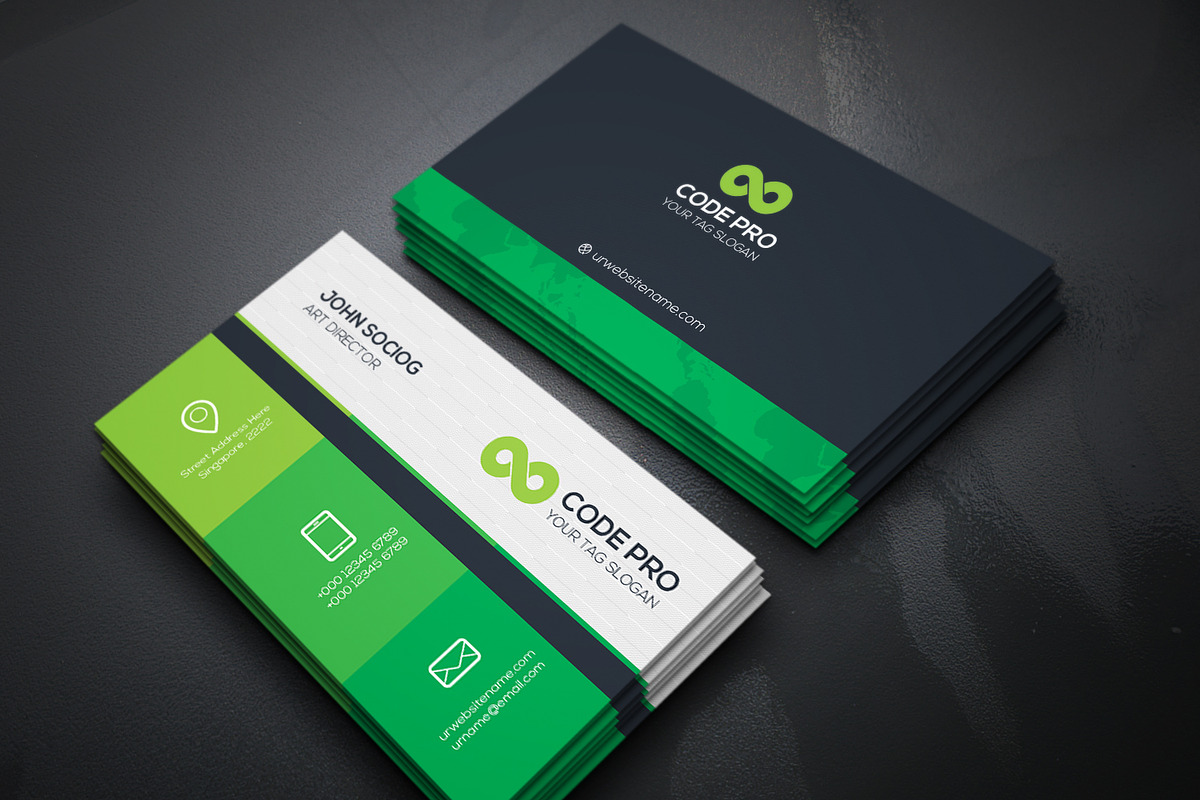 Business Cards 2 in 1, a Business Card Template by Genereux Art (Photo 6 of 8)