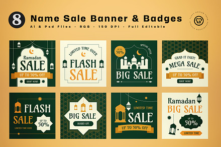 Ramadan Sale Banner, an UI Kit Template by graphicook