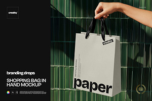 Shopping Bag in Hand Mockup