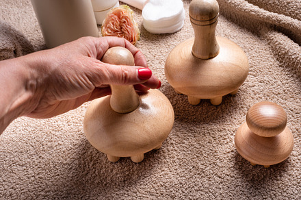 Wood Therapy Massage Tools, Maderoterapia, Manual Mushroom Massa