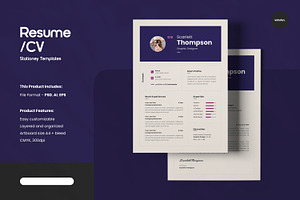 Resume/CV – Vol. 338, a Resume Template by kdadan.